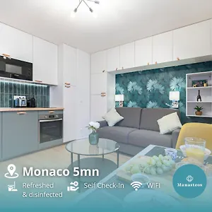 Appartamento Monaco Border, Renovated Studio, Private Parking